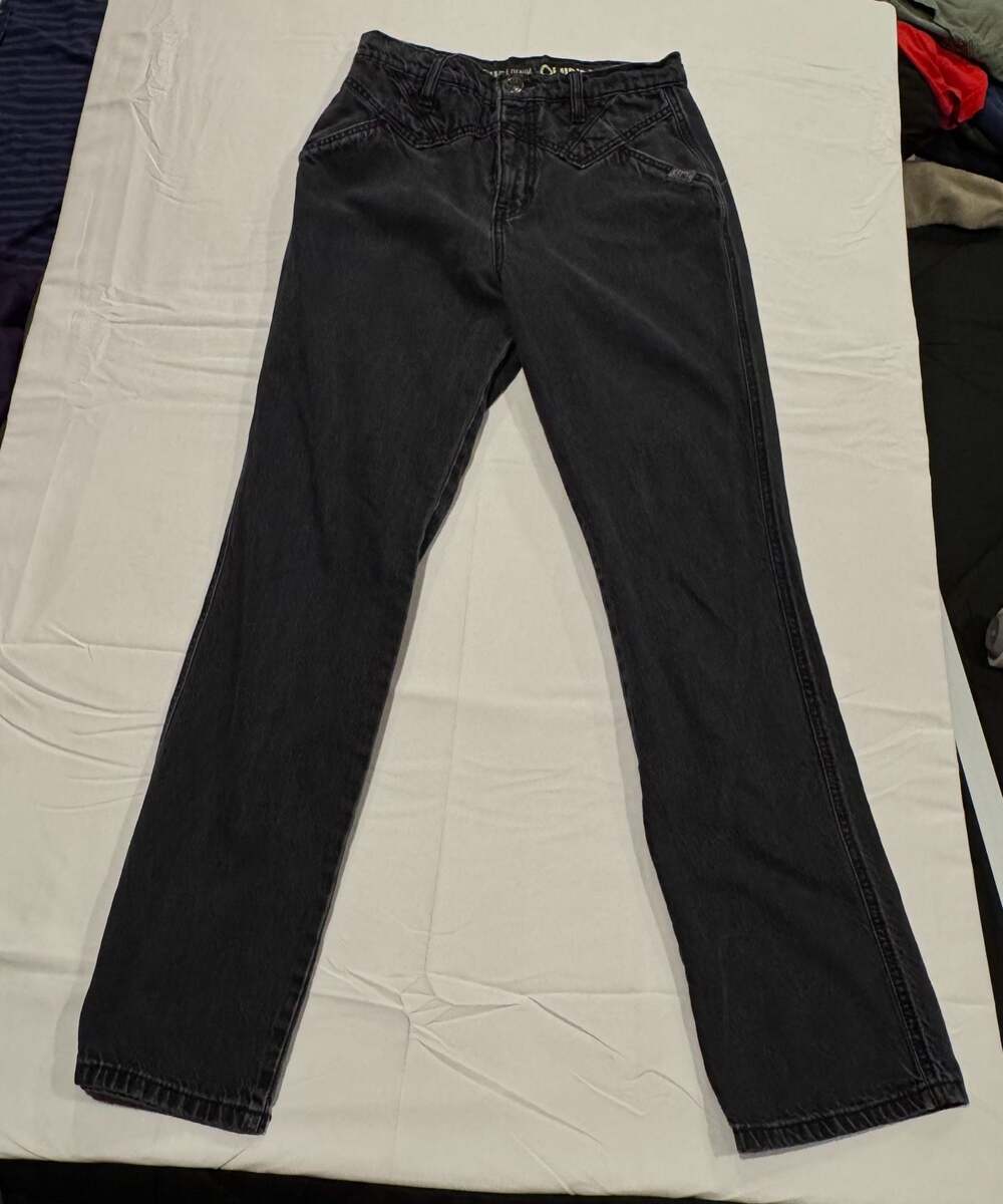 Vintage Y2K Cruel Denim Quinn Black Western Yoke Jeans Size 28/5R